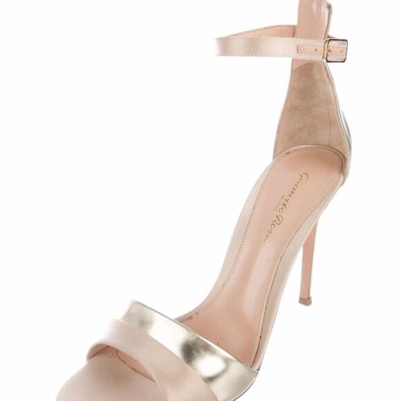 Gianavito Rossi Metallic Leather Sandals - Picture 2 of 5